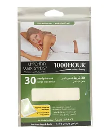 1000HOUR Wax Strip For Coarse Face Hair Large - 30 Pieces