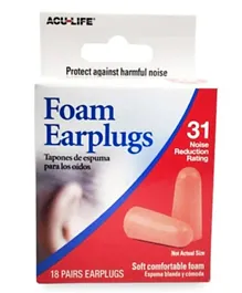 Acu Life Foam Ear Plugs - 18 Pair