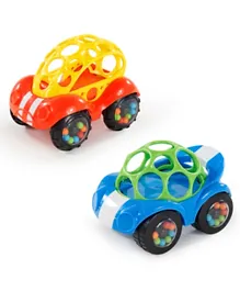OBALL Rattle & Roll Sports Car Toy for Babies - Flexible Grasp & Teethe Design, Assorted Colors, Sound Effects, Develops Motor Skills, 3M+