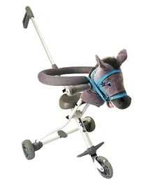 Foaldee The Foldable and Fun Toddler Trike with Plush Horse Head Included - White
