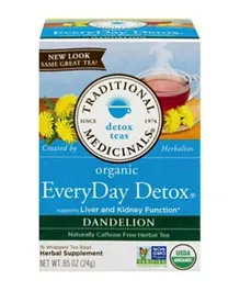 TRADITIONAL MEDS Everyday Detox Dandelion Tea - 16 Tea Bags