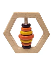 Ariro Wooden Rattle - Hexagon