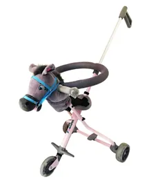 Foaldee The Foldable and Fun Toddler Trike with Plush Horse Head Included - Pink