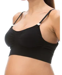 Relax Maternity 5703 Nursing Bra With Drop-Down Cups And Adjustable Straps - Black