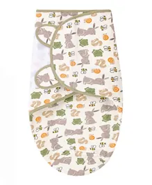 Hudson Childrenswear Quilted Swaddle Wrap - Animal Kingdom