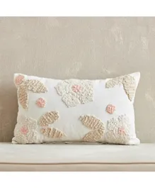 HomeBox Shasta Doe Multi Tufted Floral Embroidered Filled Cushion