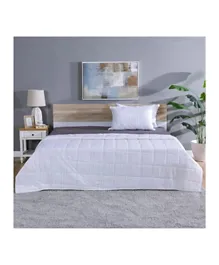 Danube Home Joy Cotton Quilted Queen Bed Spread - White