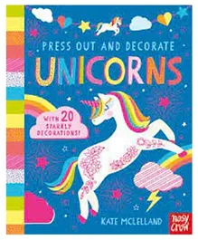 Press Out and Decorate: Unicorns Paperback - English