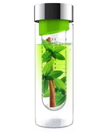 Asobu Flavor It Glass Water Bottle With Fruit Infuser Green - 600 ml