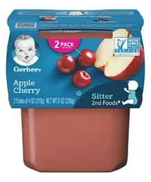 Gerber 2nd Foods Apple Cherry Pack of 2 - 226g
