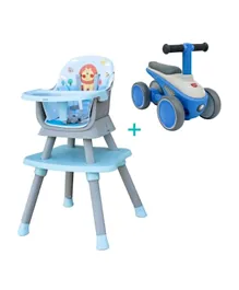 Moon High Chair + Dasher Kids Balance Bike - Blue
