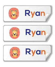 Twinkle Hands Personalized Waterproof Labels Lion - 30 Pieces