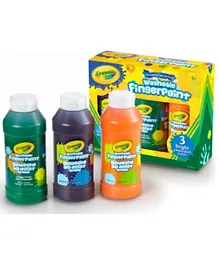 Crayola Washable Finger Paint Pack of 3 - 236mL Each