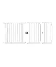 Baby Safe Metal Safety Gate With 30 cm + 45cm Extension - White