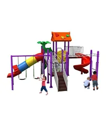 Myts Mega Playfort Kids Playground with Slides - Multi Color