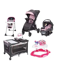 Babytrend Tango Stroller Car Seat Walker Nursery Center And High Chair Set - Pink