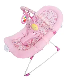 Moon Hop Musical Bouncer Cum Rocker With Hanging Toys - Pink