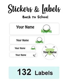Ladybug Label Personalised School Labels Golf - 132 Pieces