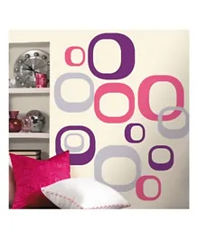 RoomMates Modern Ovals Peel & Stick Wall Decals - Pink