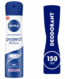 Nivea Protect & Care Antiperspirant for Women No Ethyl Alcohol Spray - 150ml