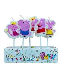 Highland Peppa Pig Happy Birthday Candle Cake Topper - 5 Pieces