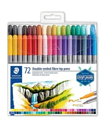 Staedtler Double-end Fibre-Tip Pens Set of 72 Colors - Assorted