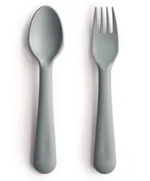 Mushie Fork and Spoon - Sage