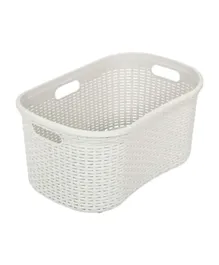 Addis Rattan Laundry Basket Light Grey - 40L