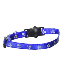 Aspen Pet Breakaway Cat Collar Reflective Paw - Royal Blue