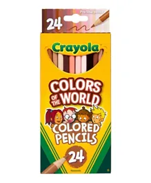 Crayola Colors of the World Skin Tone Coloured Pencils - Pack of 24