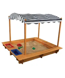 KidKraft Wooden Outdoor Sandbox With Canopy - Multicolour