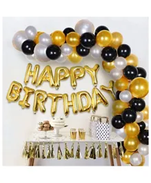 Party Propz  Metallic Balloons Combo - Pack of 61