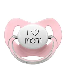 Little Mico I Love Mom Pacifier Pink - Size 1
