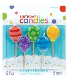 Party Centre Balloon Toothpick Birthday Candles - Pack of 5