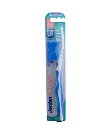 Jordan Clinic Active Tip Medium Toothbrush - Blue
