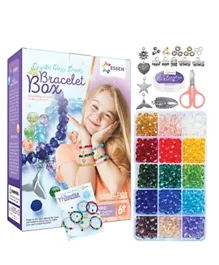 Essen Crystal Glass Beads, Spacers & Charms for DIY Bracelet Jewellery Making Kit with Manual - 1368 Pieces