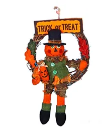 Highland Trick or Treat Door Wreath Halloween Decorations