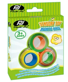 Power Joy Sensory Toy Magnetic Rings 3 Pieces - Multicolor