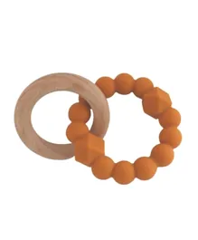Jellystone Designs Silicone Moon Teether - Light Brown
