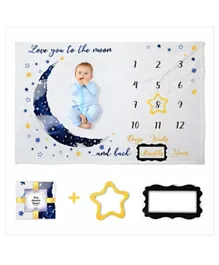 ESSEN Baby Monthly Milestone Blanket Boy Newborn Baby Shower Gift