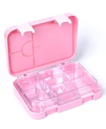 Bonjour Snax Box Dual Clip Bento Mini Lunch Box Unicorn Theme, BPA Free, Phthalate free, Spill-proof, 21 x 16 x 4.5 cm, 5 Years+ - Pink