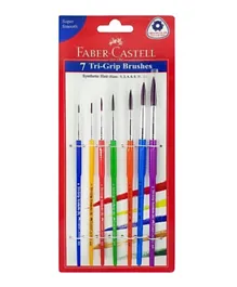 Faber Castell Synthetic Hair Paint Brushes - 7 Pieces