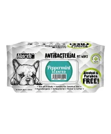 Absolute Holistic Absorb Plus Peppermint Antibacterial Pet Wipes - 80 Sheets