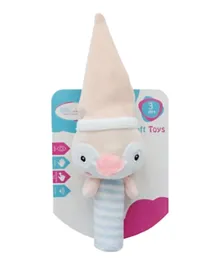 Little Angel Baby Rattle Soft Plush Toy For Infants Penguin - Pink