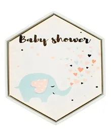 Factory Price Canvas Baby Shower Elephant Wall Plaques - Blue
