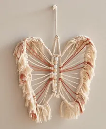 HomeBox Rotana Wire Butterfly Hanger with Wooden Beads