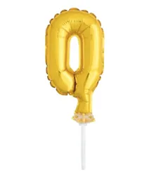 Unique Gold Foil Balloon Cake Topper Number 0 - 5 Inches