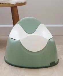 Beaba Ergonomic Potty Training Seat, Sage Green - Easy Clean Cornerless Design, Comfort Contour for Toddlers 18M+ (30.48x22.86 cm)