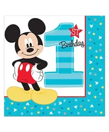 Party Centre Mickey's Fun To Be One Lunch Tissues - 16 Pieces
