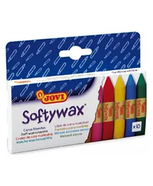 Jovi Softy Wax Soft Case Crayons Multicolor - Pack of 10